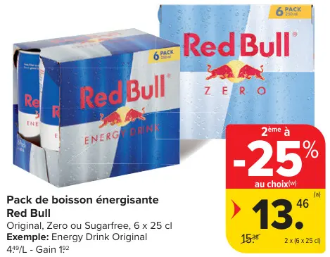 Offre: Pack de boisson énergisante