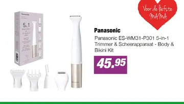 Aanbieding: Panasonic ES-WM31-P301 5-in-1 Trimmer & Scheerapparaat - Body & Bikini Kit