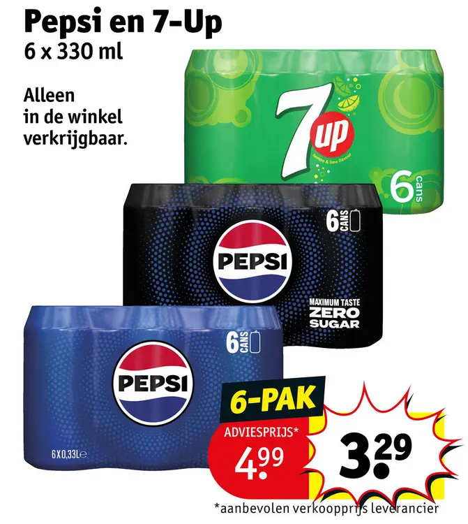 Aanbieding: Pepsi en 7-Up