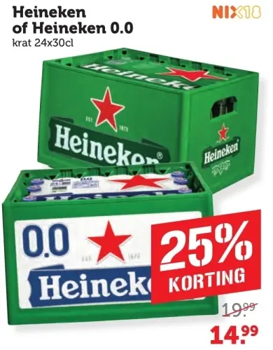 Aanbieding: Heineken of Heineken 0.0