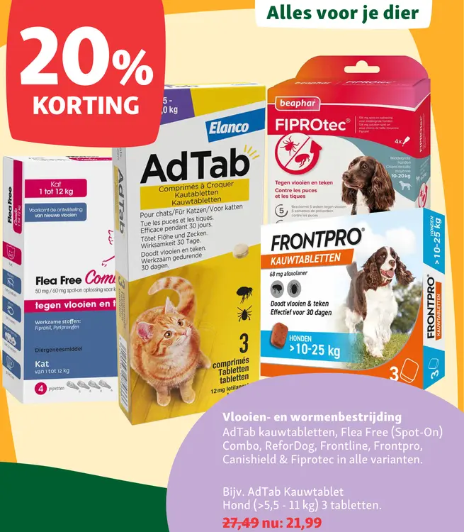 Aanbieding: Vlooien en wormenbestrijding