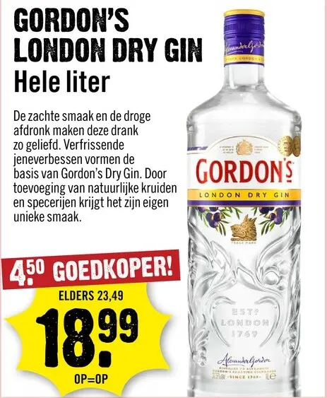 Aanbieding: Gordon's London Dry Gin 100 cl