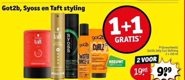 Aanbieding: Got2b, Syoss en Taft styling