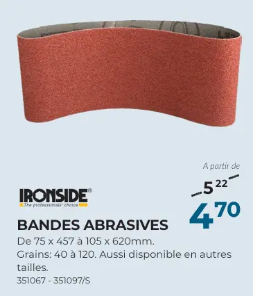 Offre: Bandes abrasives