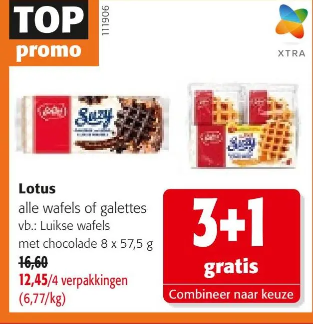 Promotie: alle wafels of galettes vb.: Luikse wafels me