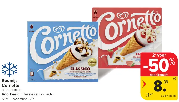 Promotie: Roomijs Cornetto