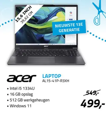 Aanbieding: Acer Laptop AL15-41P-R3XH