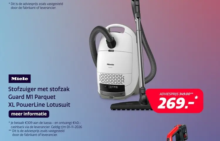 Aanbieding: Miele Guard M1 Parquet XL PowerLine Lotuswit