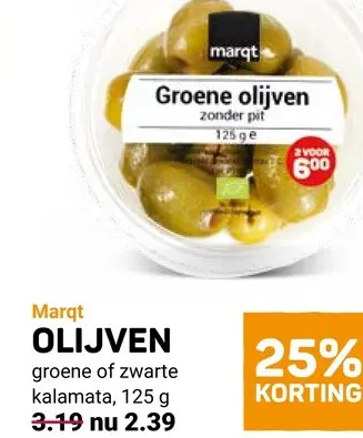 Aanbieding: Groene olijven