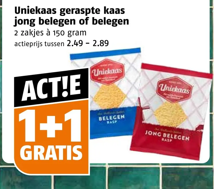 Aanbieding: Geraspte kaas jong belegen of belegen