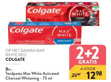 Promotie: Tandpasta Max White Activated Charcoal Whiten