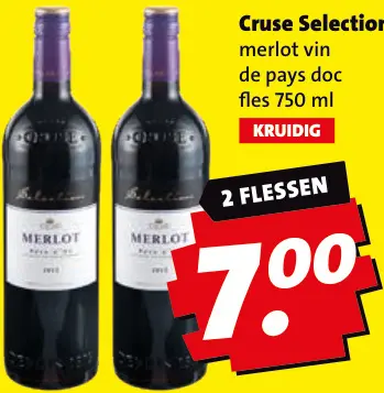 Aanbieding: Cruse Selection Merlot vin de pays doc