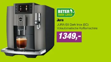 Aanbieding: JURA E8 Dark Inox (EC) Volautomatische Koffiemachine