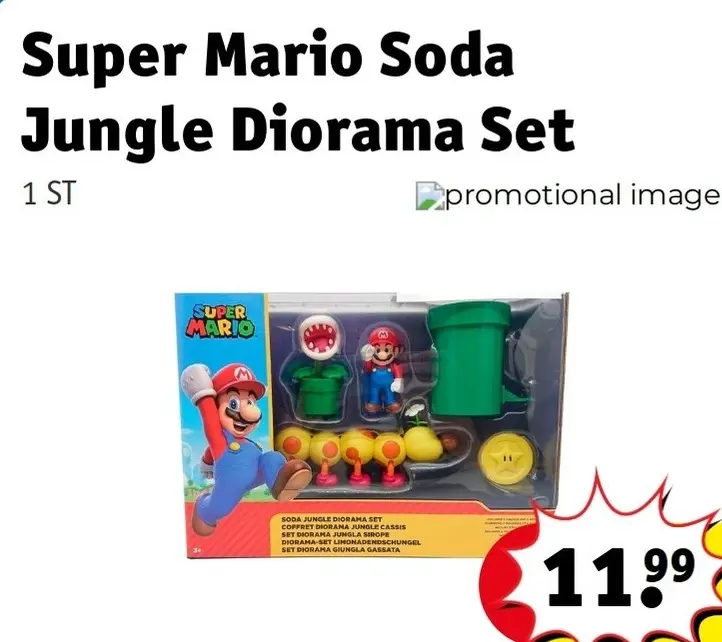 Promotie: Super Mario Soda Jungle Diorama Set