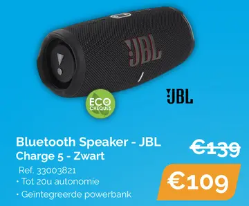 Aanbieding: Bluetooth Speaker - JBL Charge 5 - Zwart