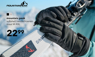 Aanbieding: Mountain Peak heren softshell skihandschoenen