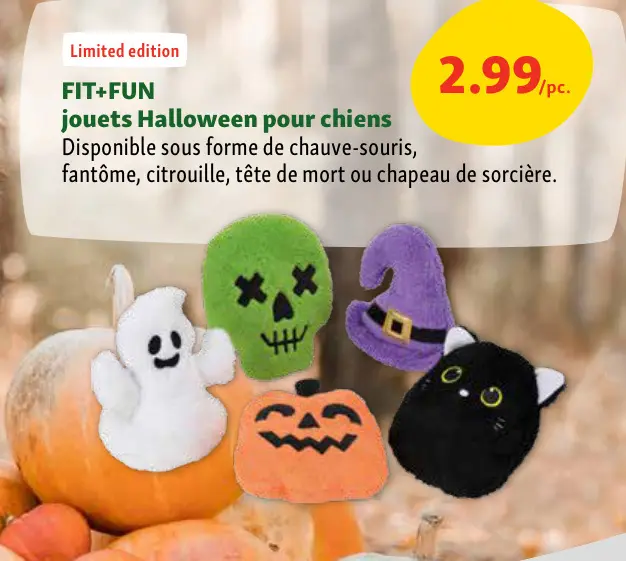 Offre: jouets Halloween pour chiens