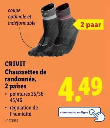 Offre: Chaussettes de randonnée