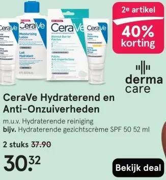 Aanbieding: CeraVe Hydraterend en Anti-Onzuiverheden