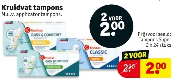 Aanbieding: Kruidvat tampons