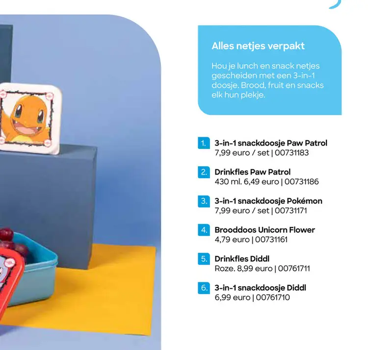 Promotie: 3-in-1 snackdoosje Pokémon
