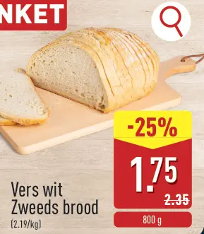 Aanbieding: Vers wit Zweeds brood