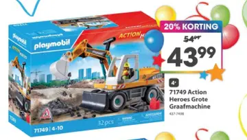 Aanbieding: 71749 Action Heroes Grote Graafmachine