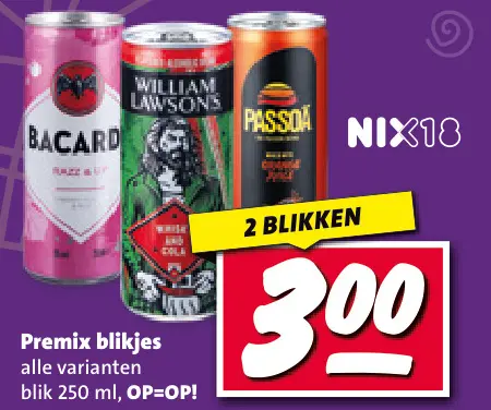 Aanbieding: Premix blikjes