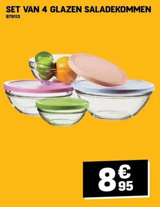 Promotie: Glazen saladekommen