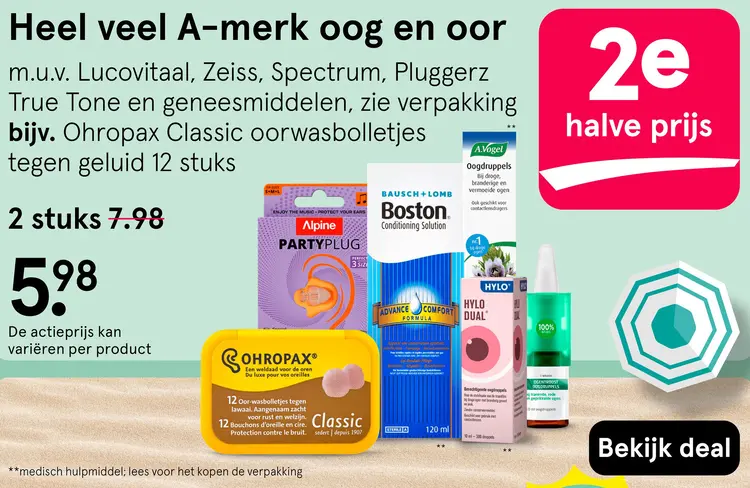 Aanbieding: Heel veel A-merk oog en oor