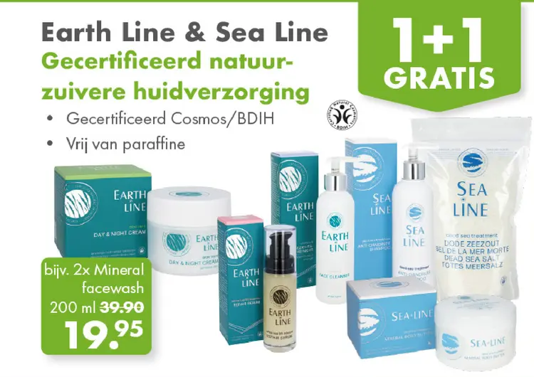 Aanbieding: Earth Line & Sea Line Natuurzuivere huidverzorging
