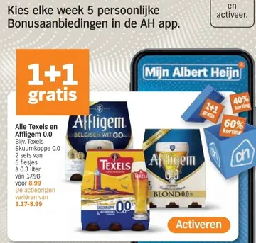 Aanbieding: Alle Texels en Affligem 0.0