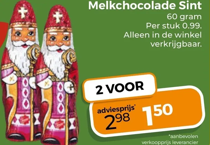 Aanbieding: Melkchocolade Sint