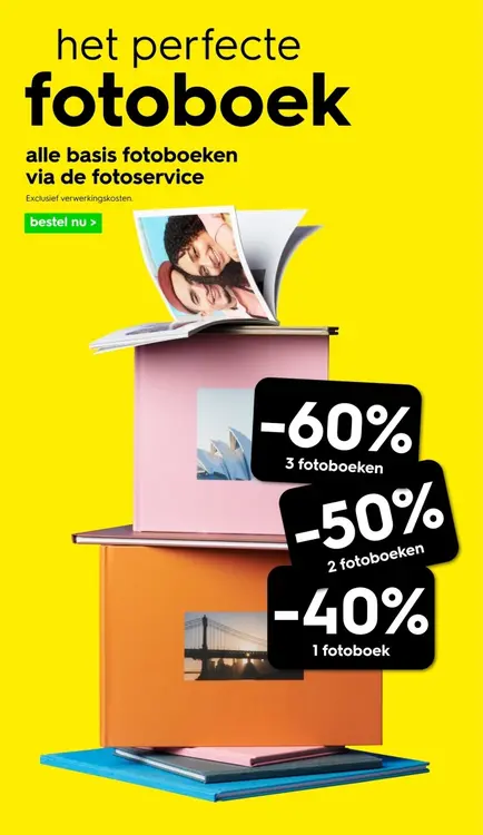 Promotie: Alle basis fotoboeken via de fotoservice