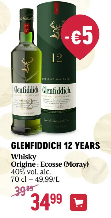 Offre: SINGLE MALT SCOTCH WHISKY 12Y -70CL