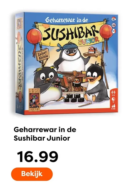 Aanbieding: Geharrewar in de Sushibar Junior