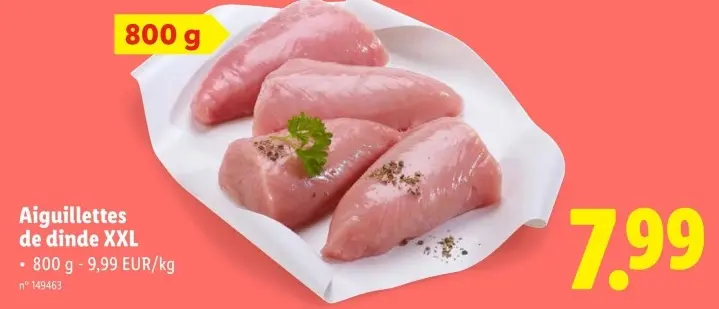 Offre: Aiguillettes de dinde XXL