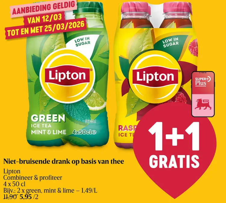 Promotie: Niet-bruisende drank op basis van thee
