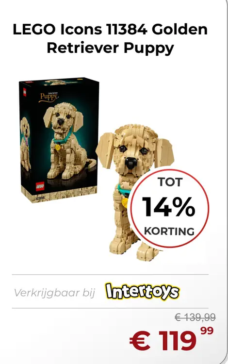 Aanbieding: LEGO Icons 11384 Golden Retriever Puppy