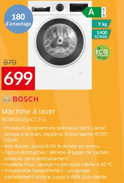 Offre: Machine à laver