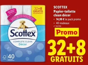 Offre: Papier-toilette clean décor