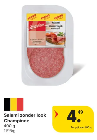 Aanbieding: Salami zonder look