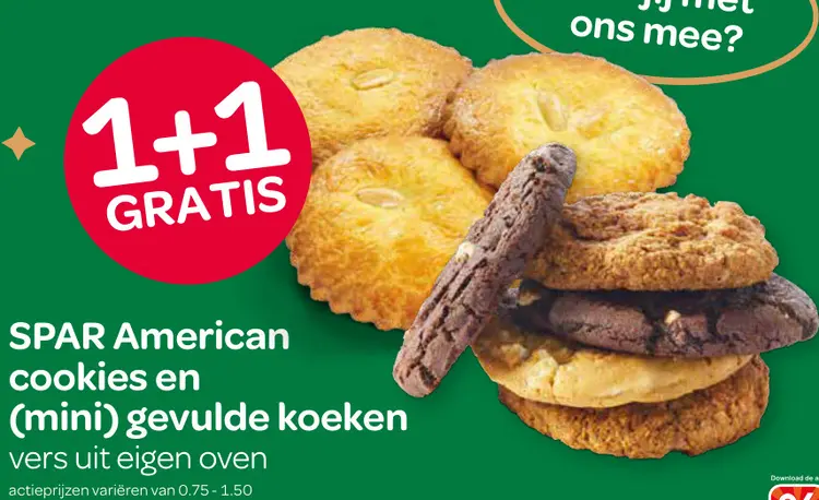 Aanbieding: American cookies en (mini) gevulde koeken