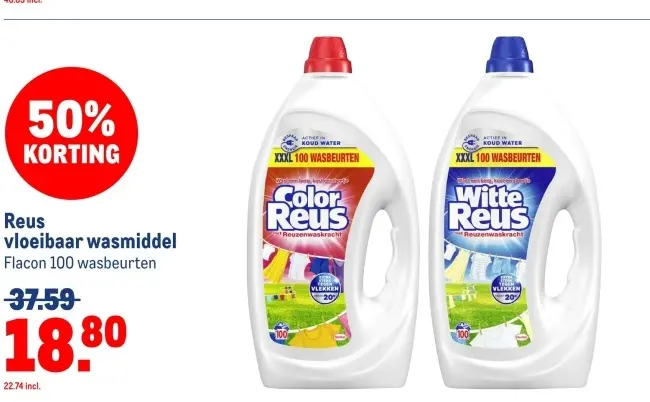 Aanbieding: Reus vloeibaar wasmiddel