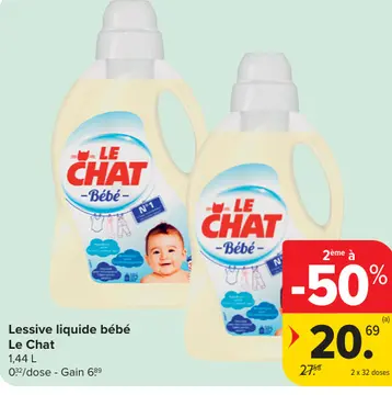 Offre: Lessive liquide bébé