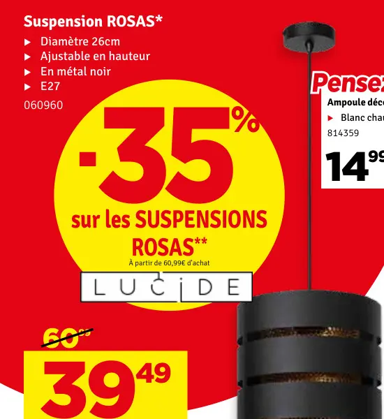 Offre: Suspension ROSAS