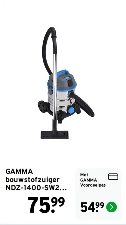 Aanbieding: Bouwstofzuiger NDZ-1400-SW2...