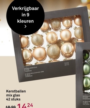 Aanbieding: Kerstballen mix glas