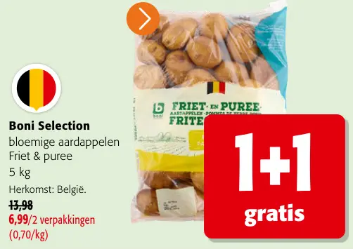 Promotie: Bloemige aardappelen Friet & puree