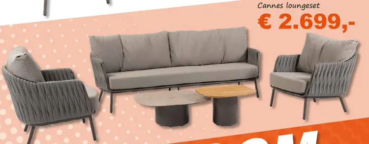 Aanbieding: Cannes loungeset